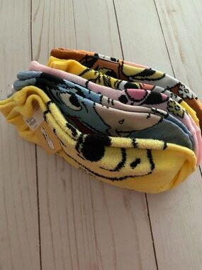 Women’s no-show socks Disney Winnie the Pooh 100  acre wood 6 pair set new OS